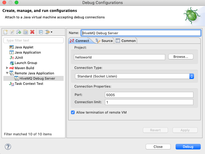 Debug Extension in Eclipse Client mode 2