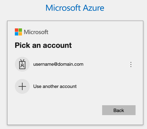 Microsoft Azure Sign In