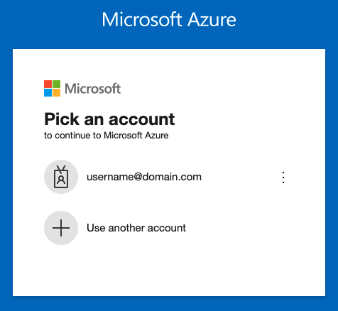 Microsoft Azure Sign In