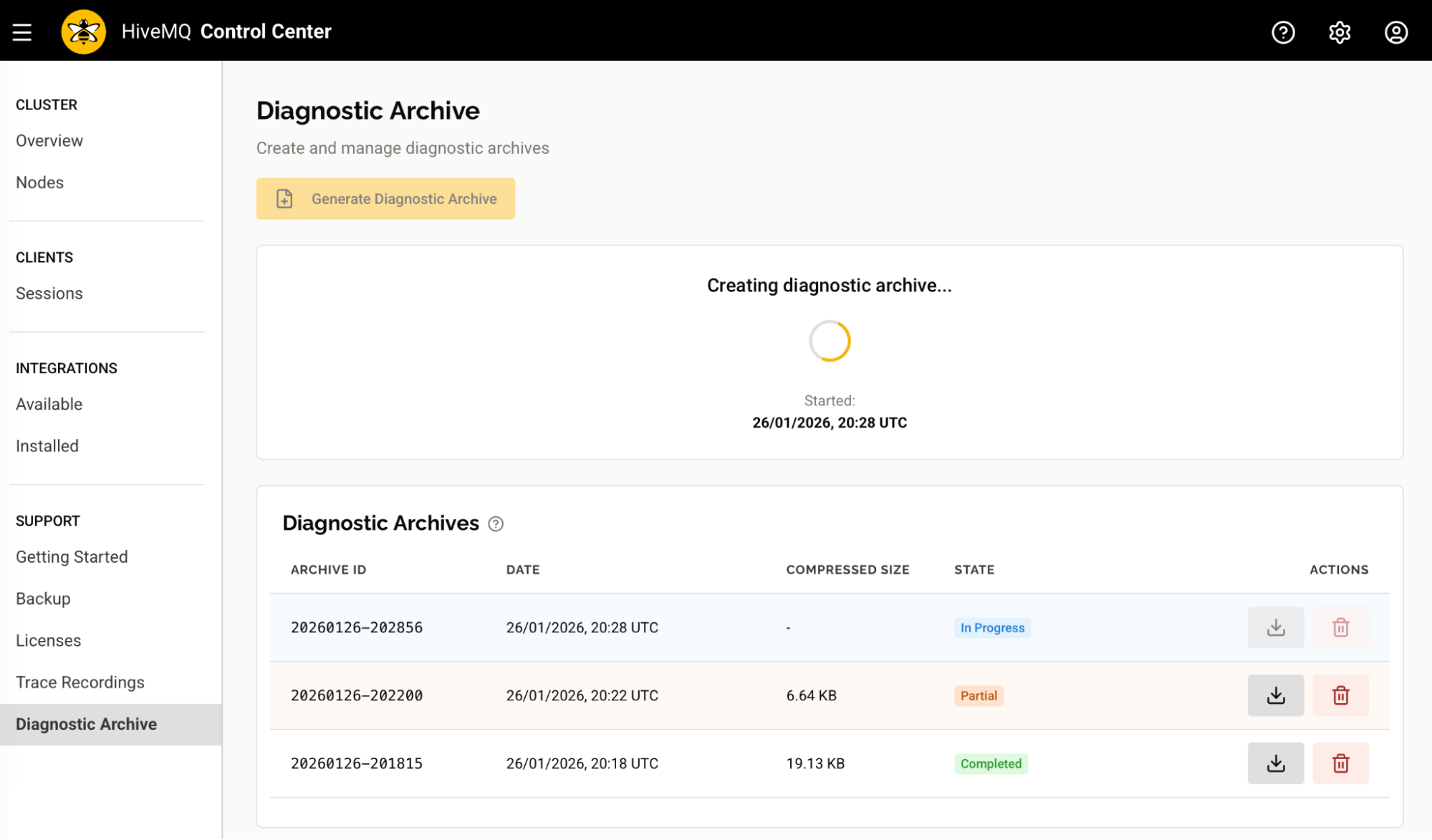 Diagnostic Archive overview