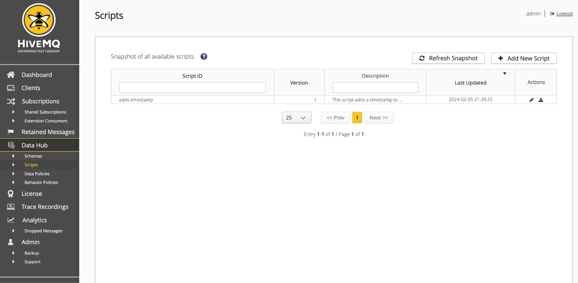 Data Hub Scripts Overview