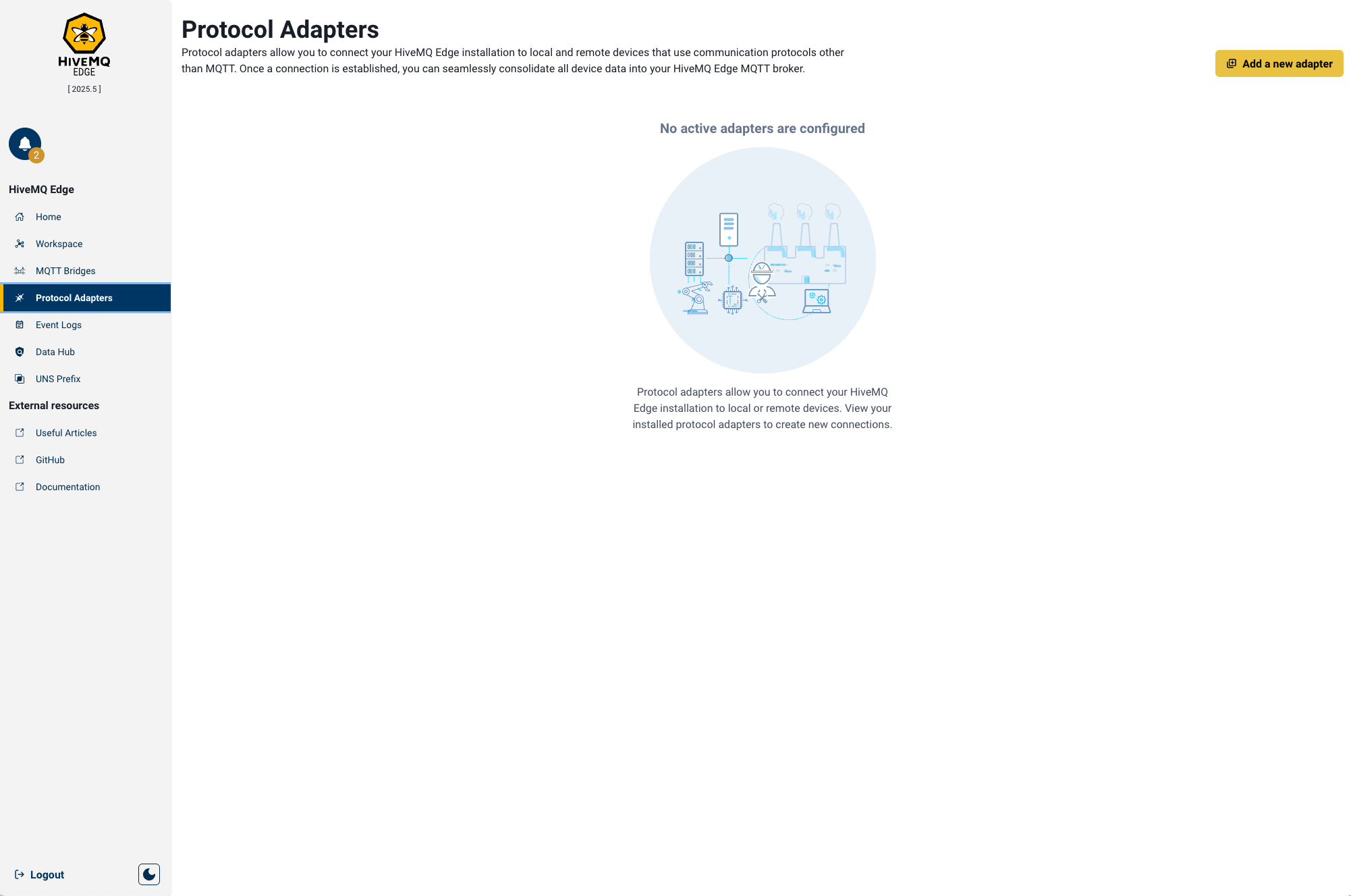 Empty Protocol Adapter page
