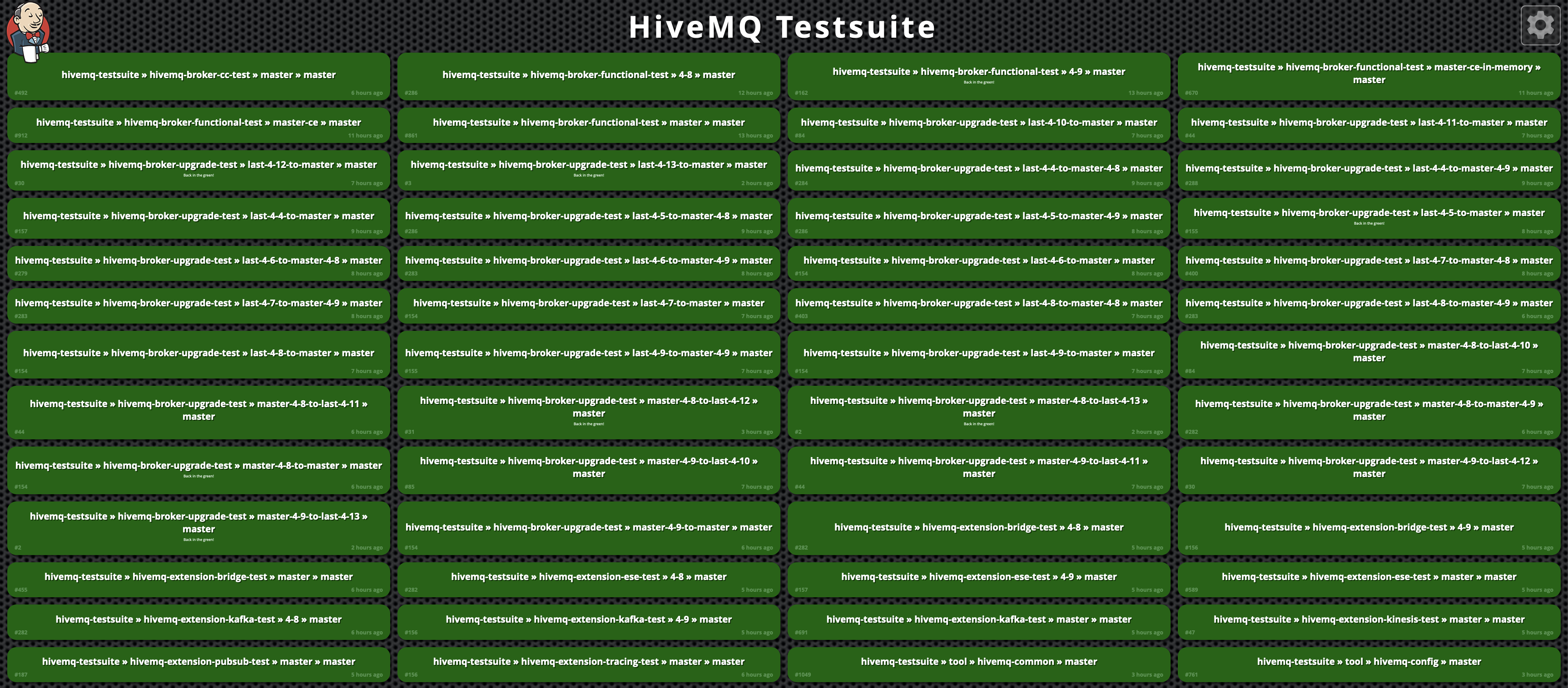 testsuite all daily builds