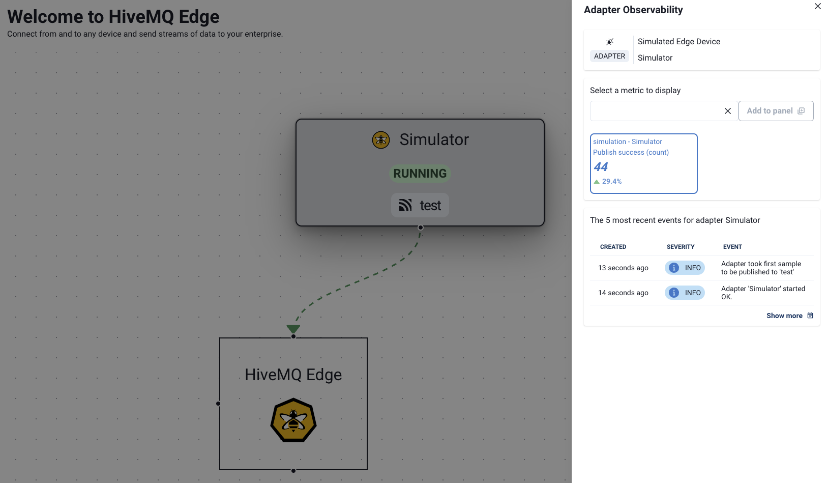 HiveMQ Edge with Event Logs handy at Workspace
