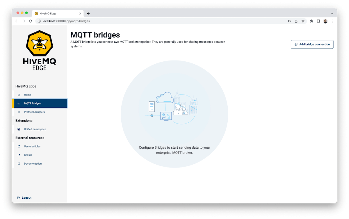 Creating HiveMQ Edge MQTT bridge