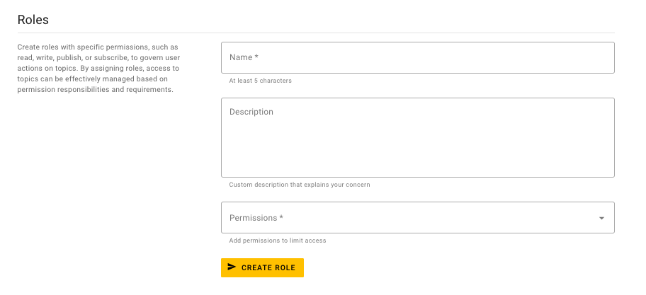 Creating roles with the correct permissions with HiveMQ Cloud Starter