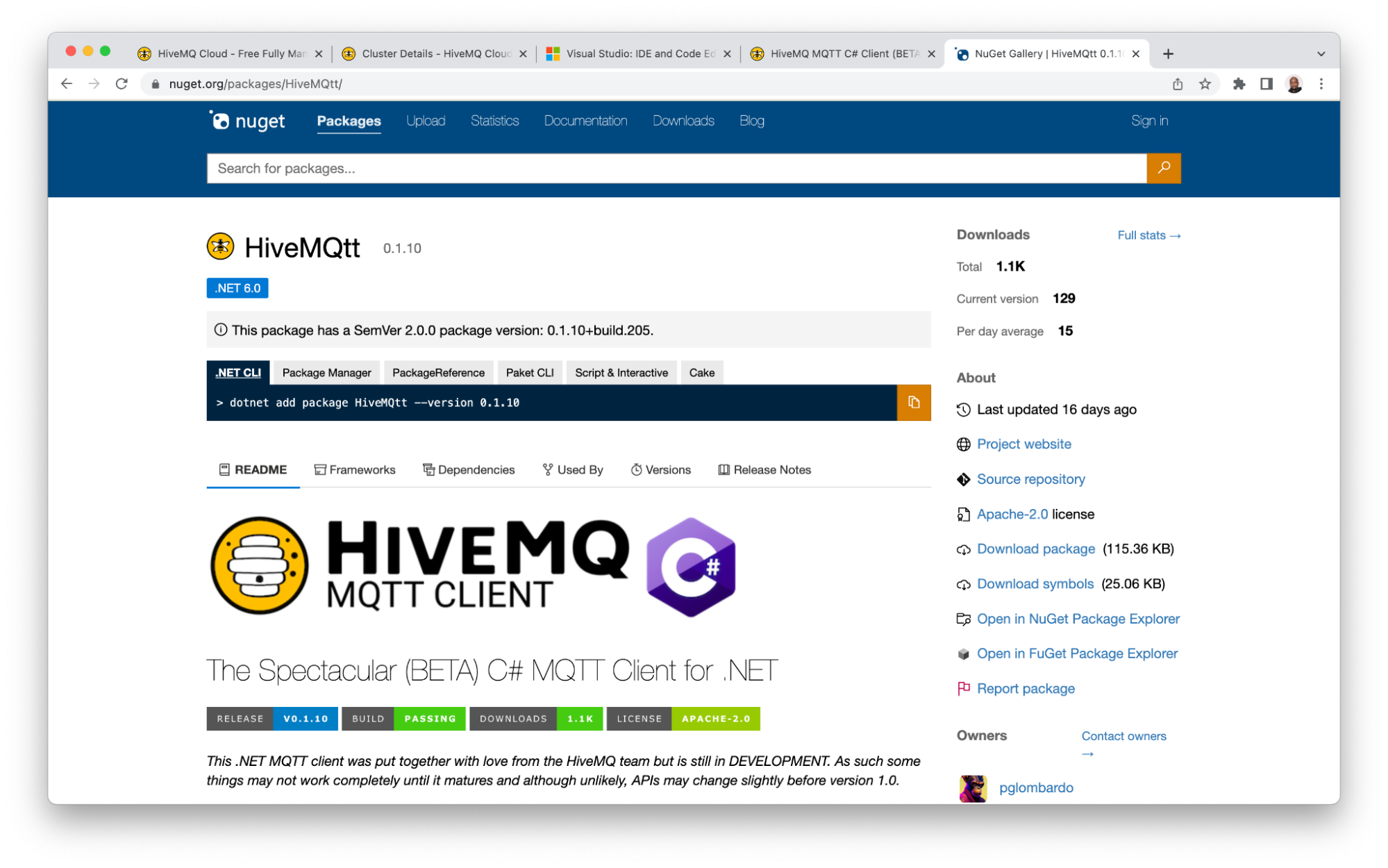 Installing HiveMQtt C# MQTT Client Library
