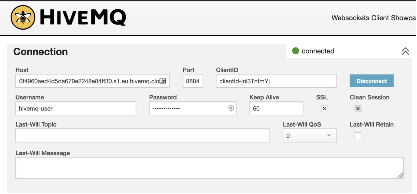HiveMQ WebSocket Client