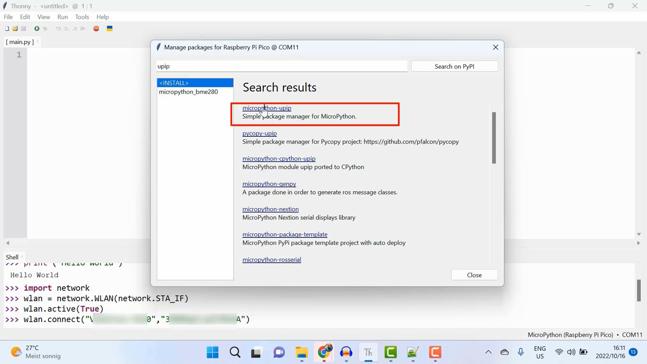 Installing MicroPython upip Installing MicroPython upip