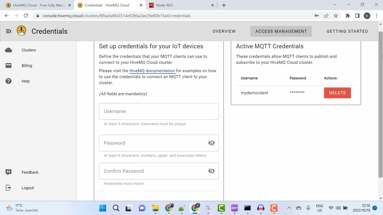 Connecting to your MQTT broker