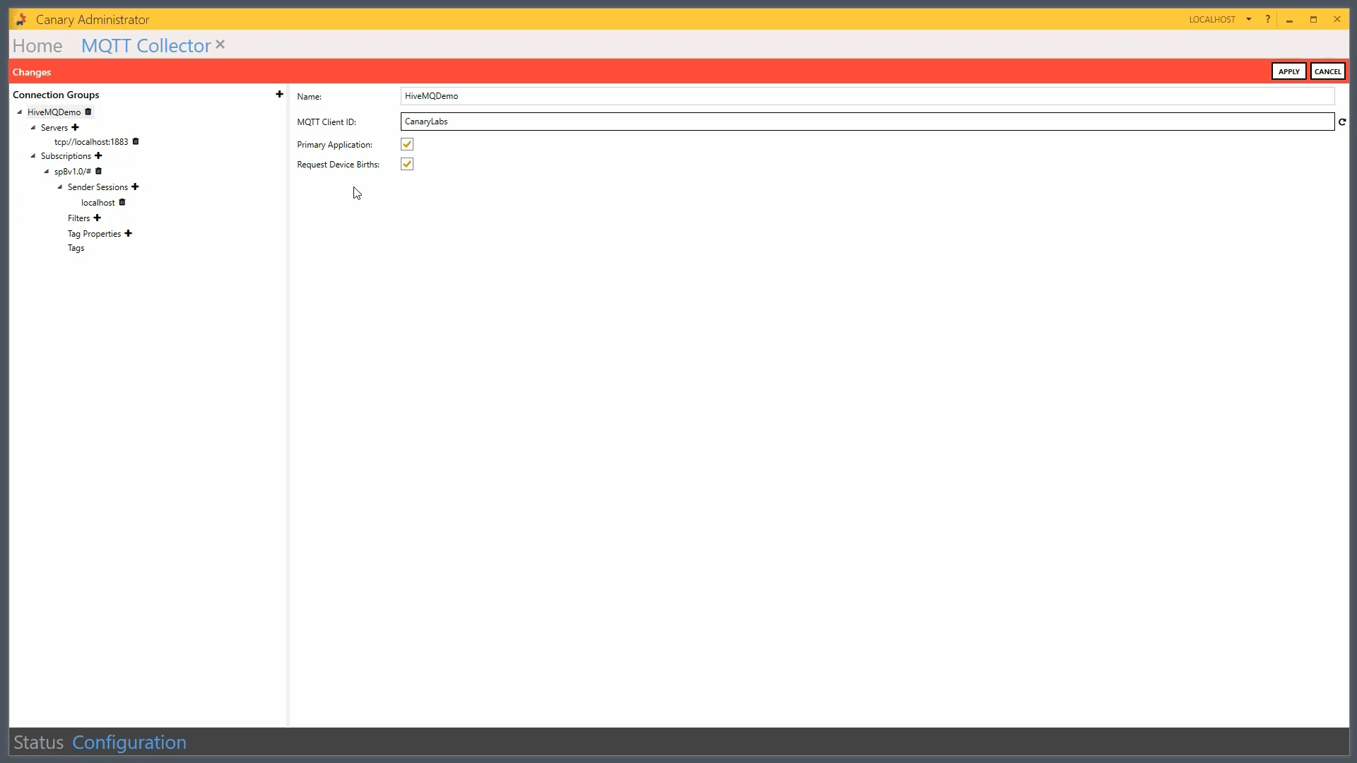Configuring Canary Historian to Receive Configuring Canary Historian to Receive