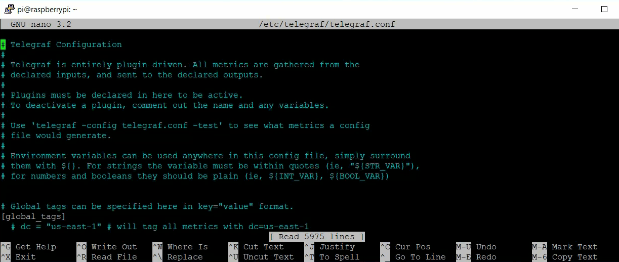 Configure Telegraf Configure Telegraf