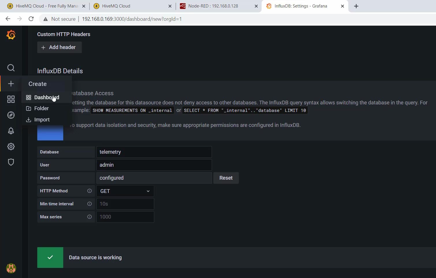 Create New Grafana Dashboard