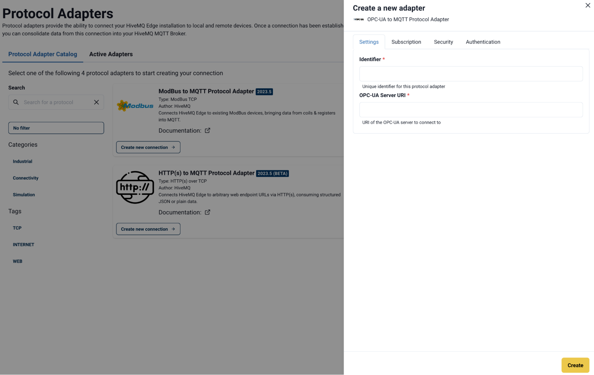 Create a New Protocol Adapter