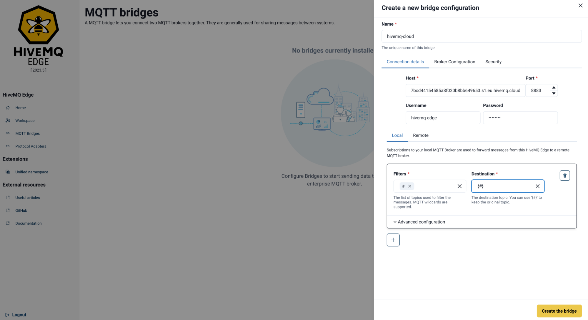 Adding a Bridge