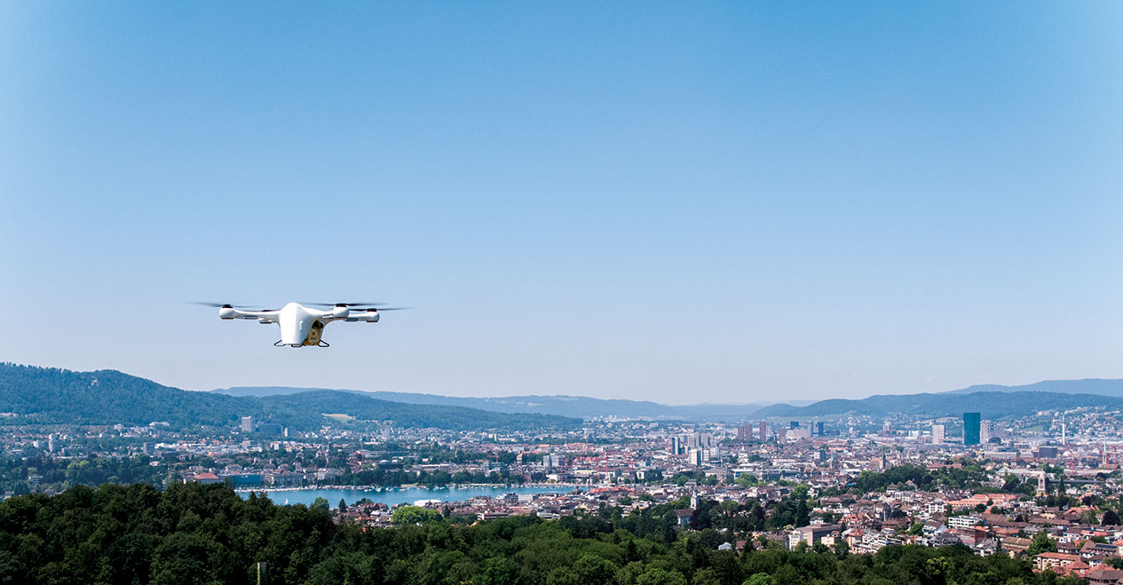 Matternet Drone above Zurich lake
