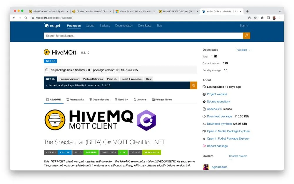 Nuget Package Manager MQTT Client