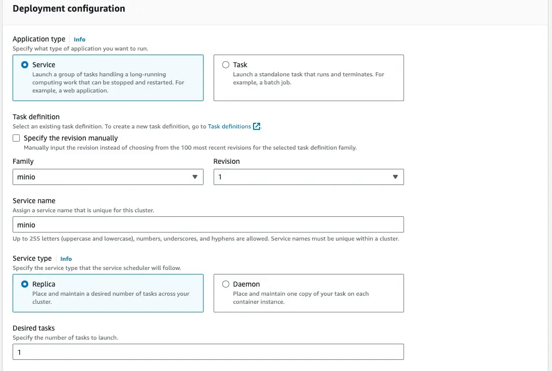 Deploy Minio on Amazon ECS Anywhere