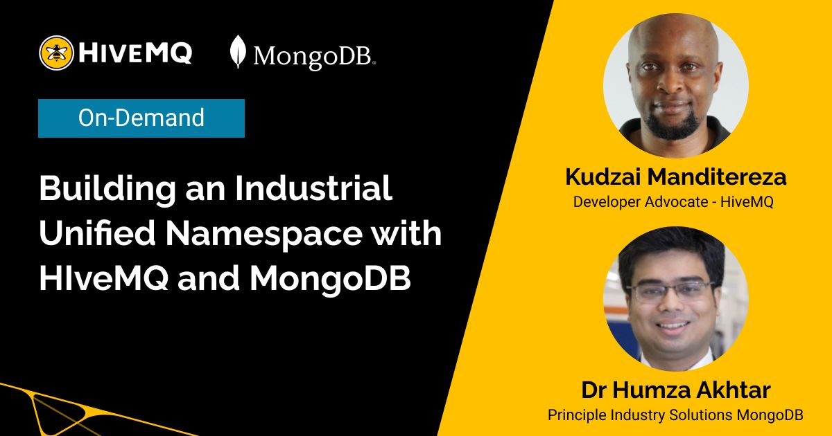 HiveMQ MongoDB - Building Industrial Unified Namespace
