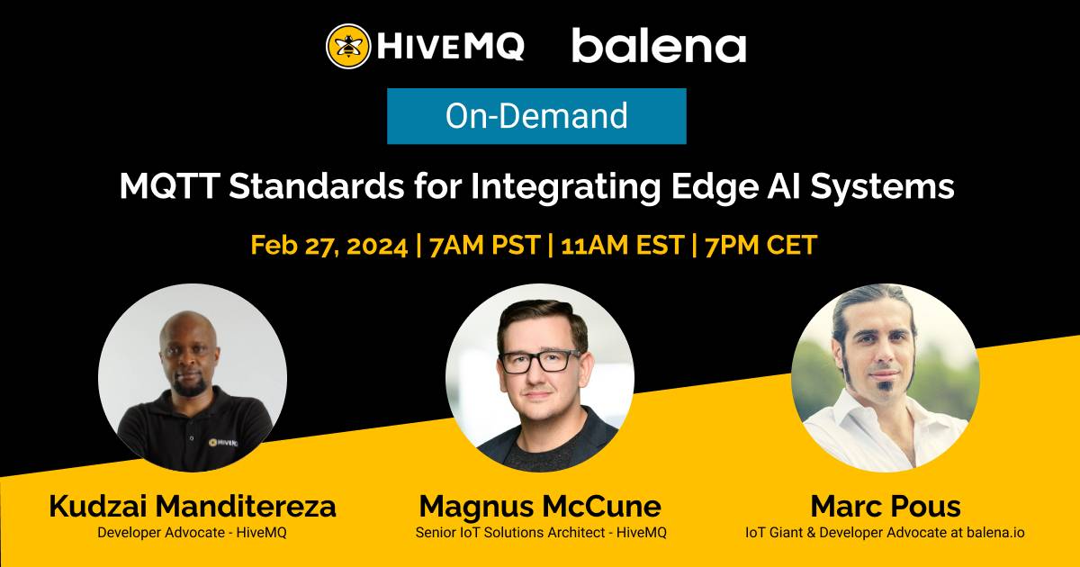 Webinar MQTT Standards for Integrating Edge AI Systems