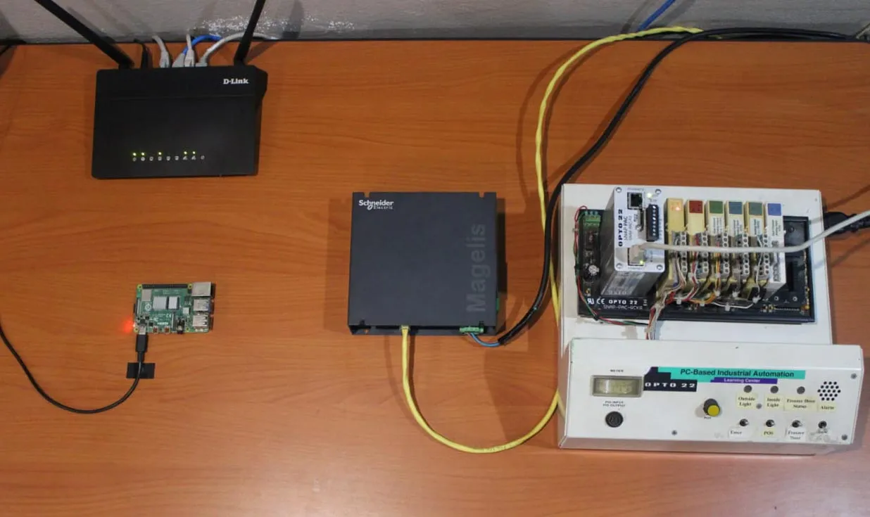 Hardware setup of the architecture