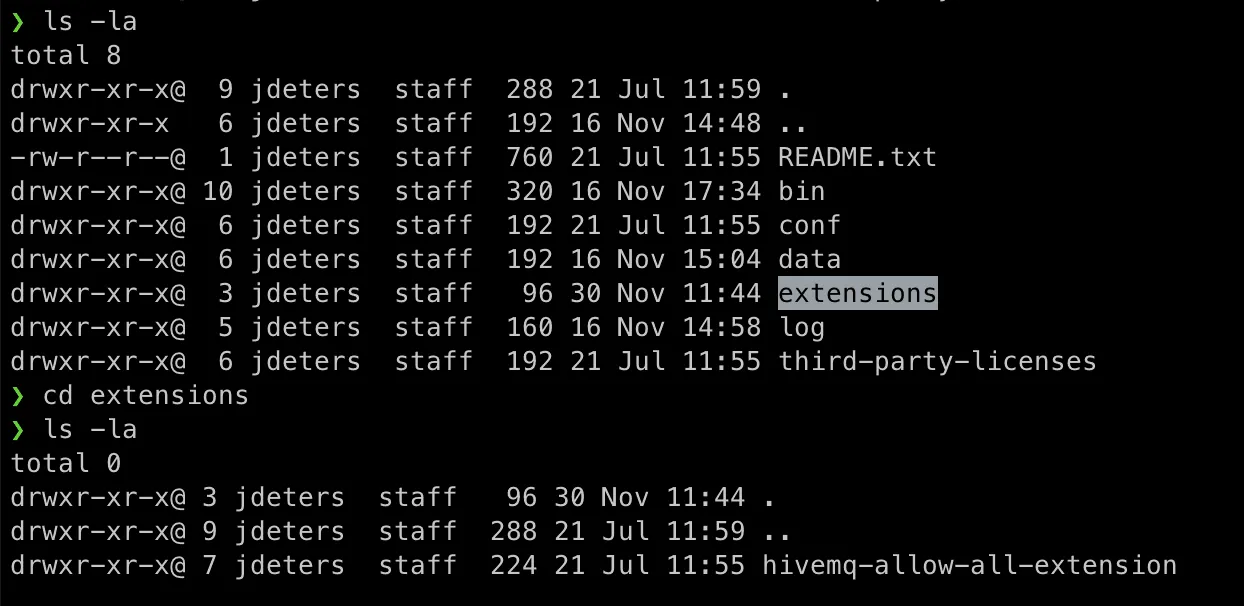 Copy the extension distribution file Copy the extension distribution file