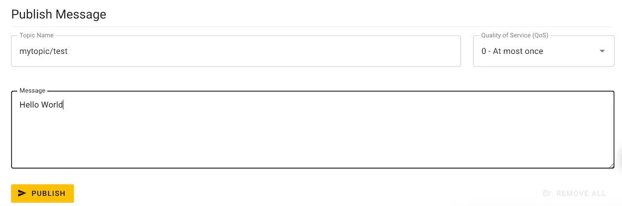 MQTT Publish message