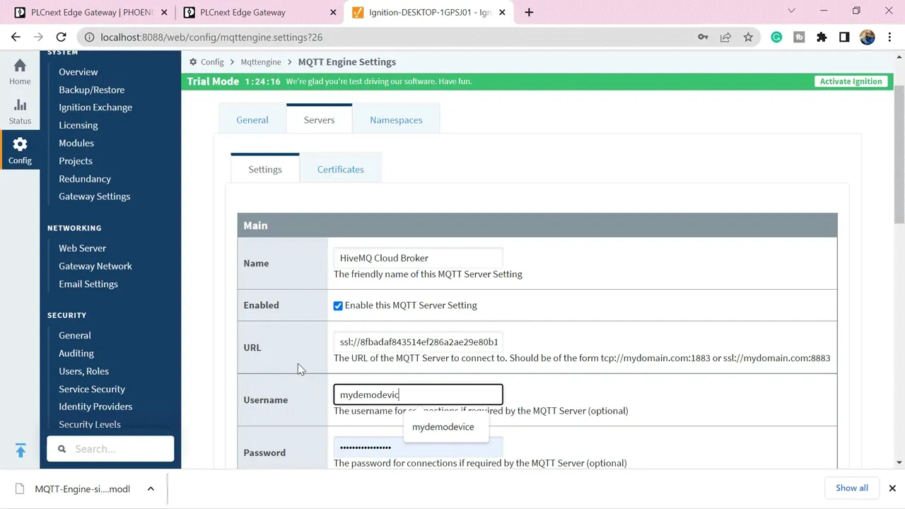 create a new MQTT server