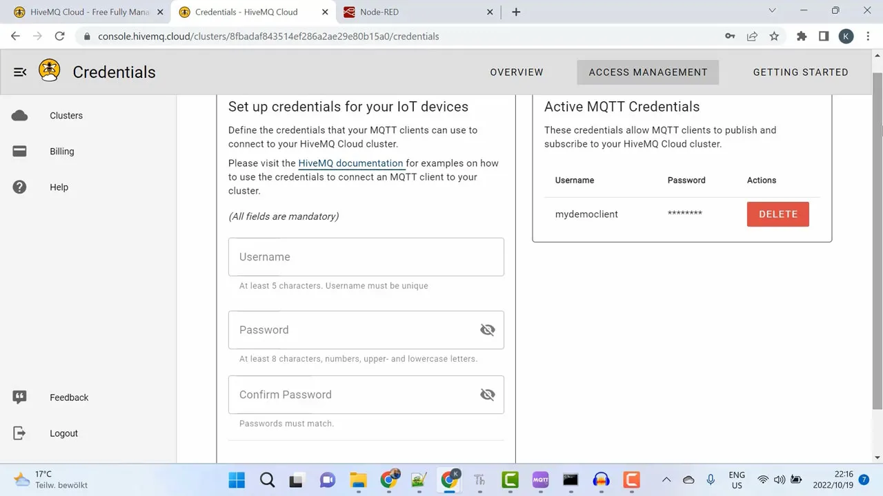 Connecting to your MQTT broker