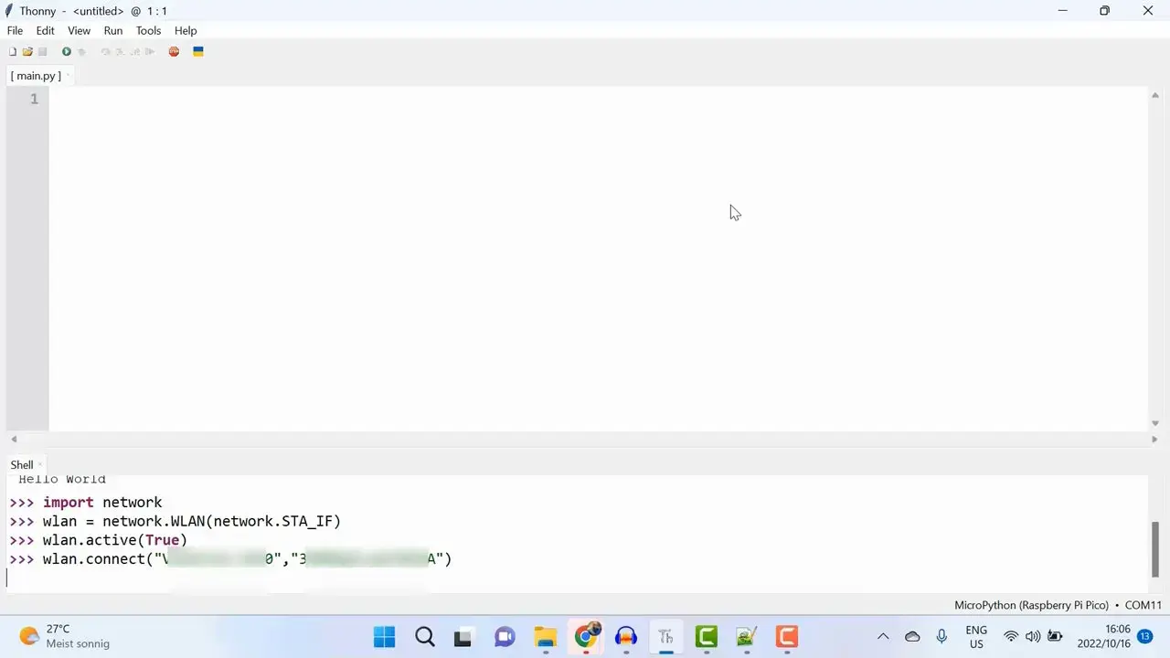 Connecting Raspberry Pi Pico W to the WiFi