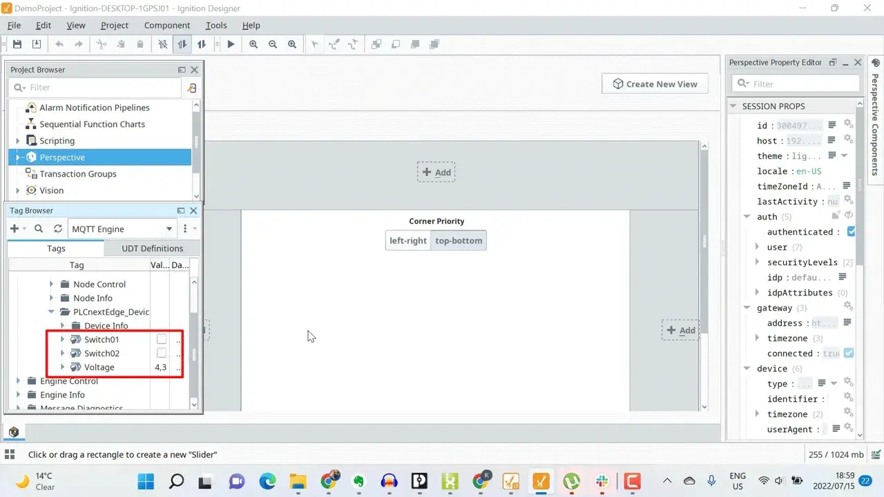 publishing from my PLCnext Sparkplug Edge of Node