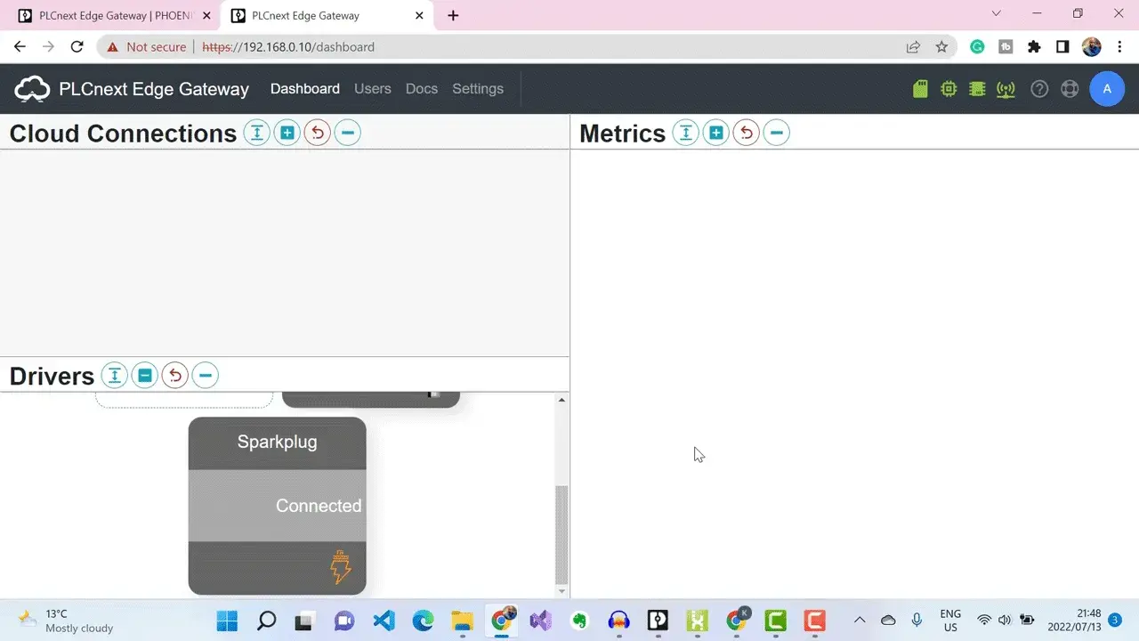 Adding a Sparkplug Driver to my PLCnext Edge Gateway