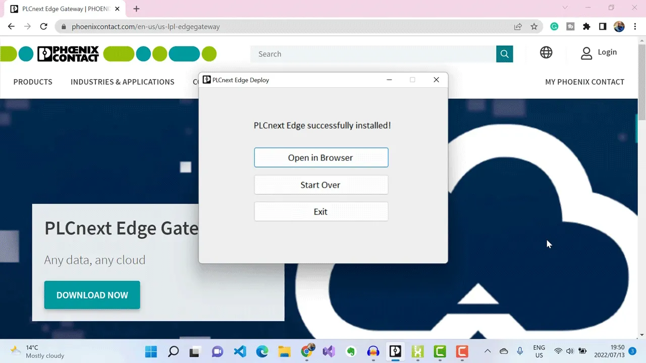 open the web interface