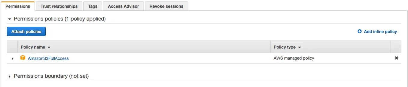 Create an s3 full access role