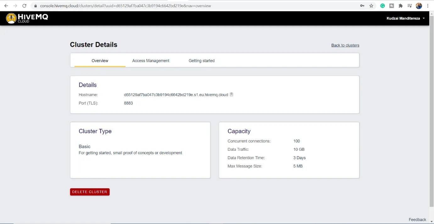 Cluster Details Overview
