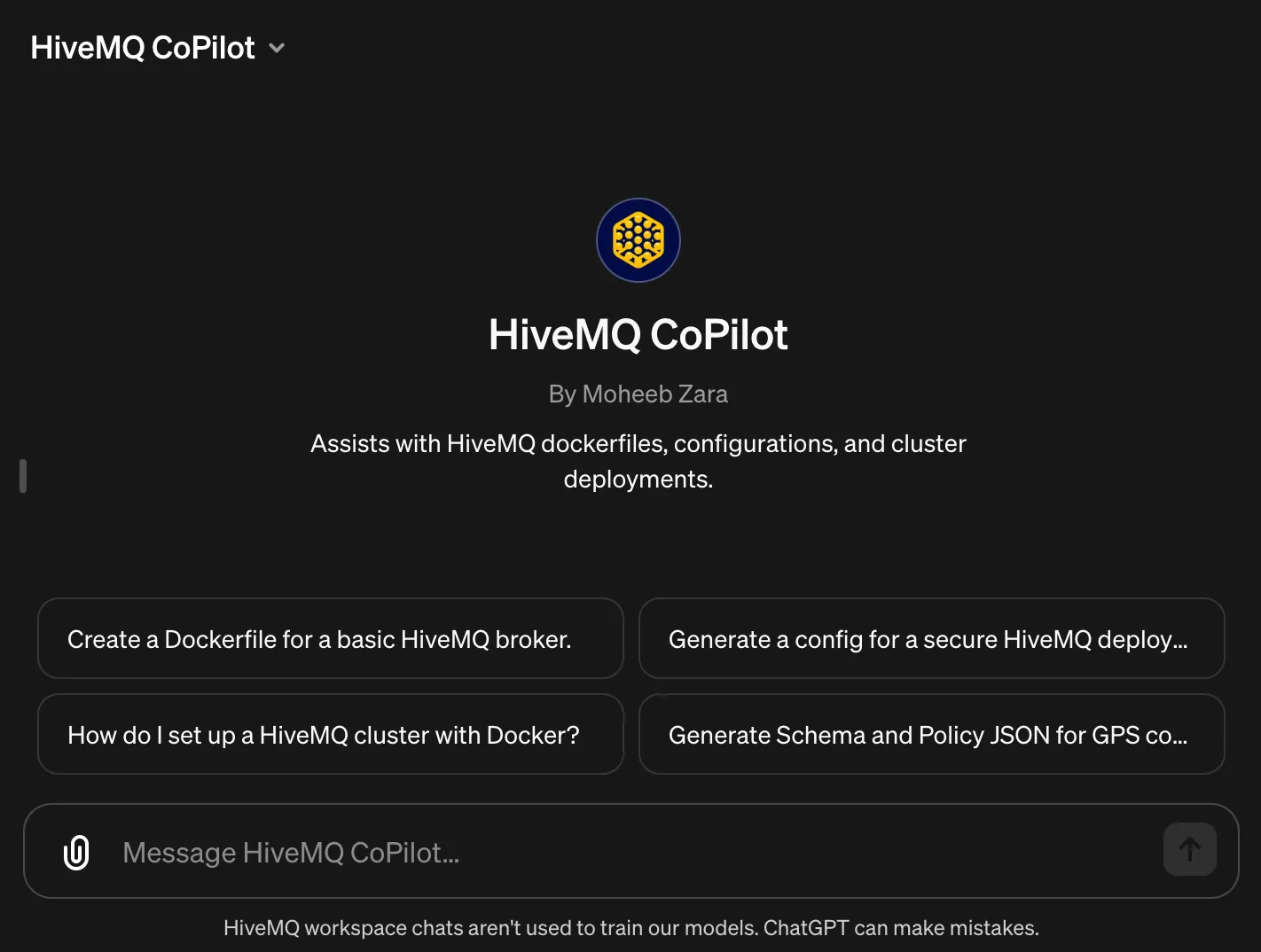 HiveMQ CoPilot – HiveMQ Configuration Using AI or ChatGPT