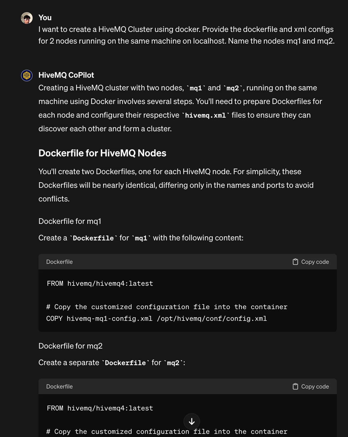 Generate a Local HiveMQ Cluster Deployment