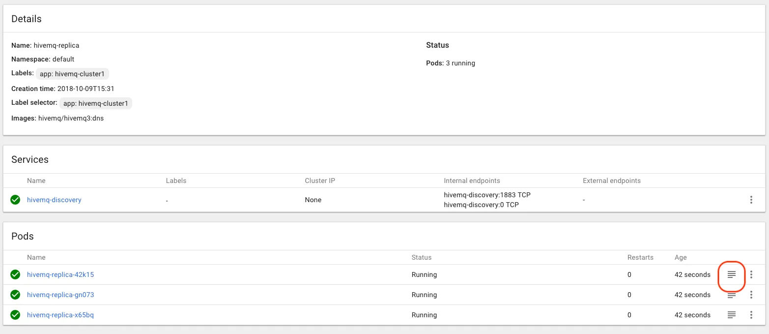 HiveMQ Docker Kubernetes Step 2