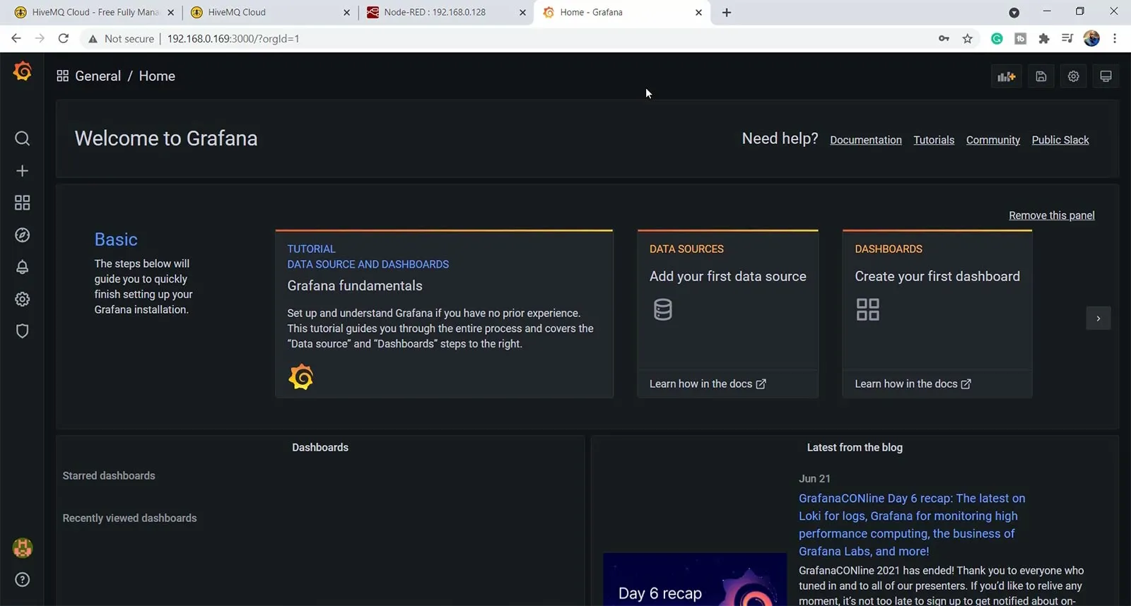 add InfluxDB as the data source