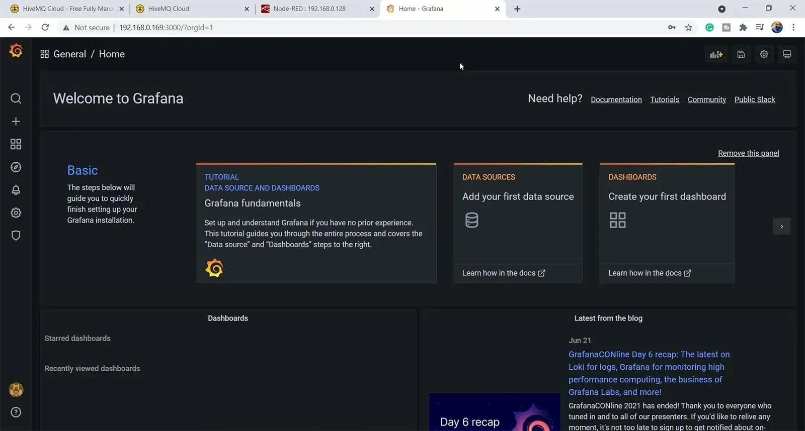 add InfluxDB as the data source