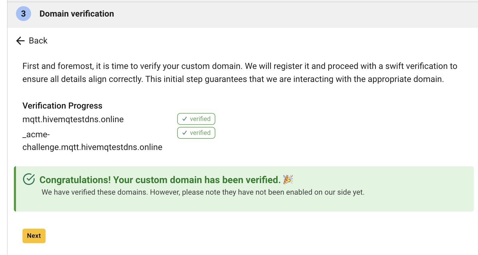 How to Get Domain Verification on HiveMQ Cloud Starter?