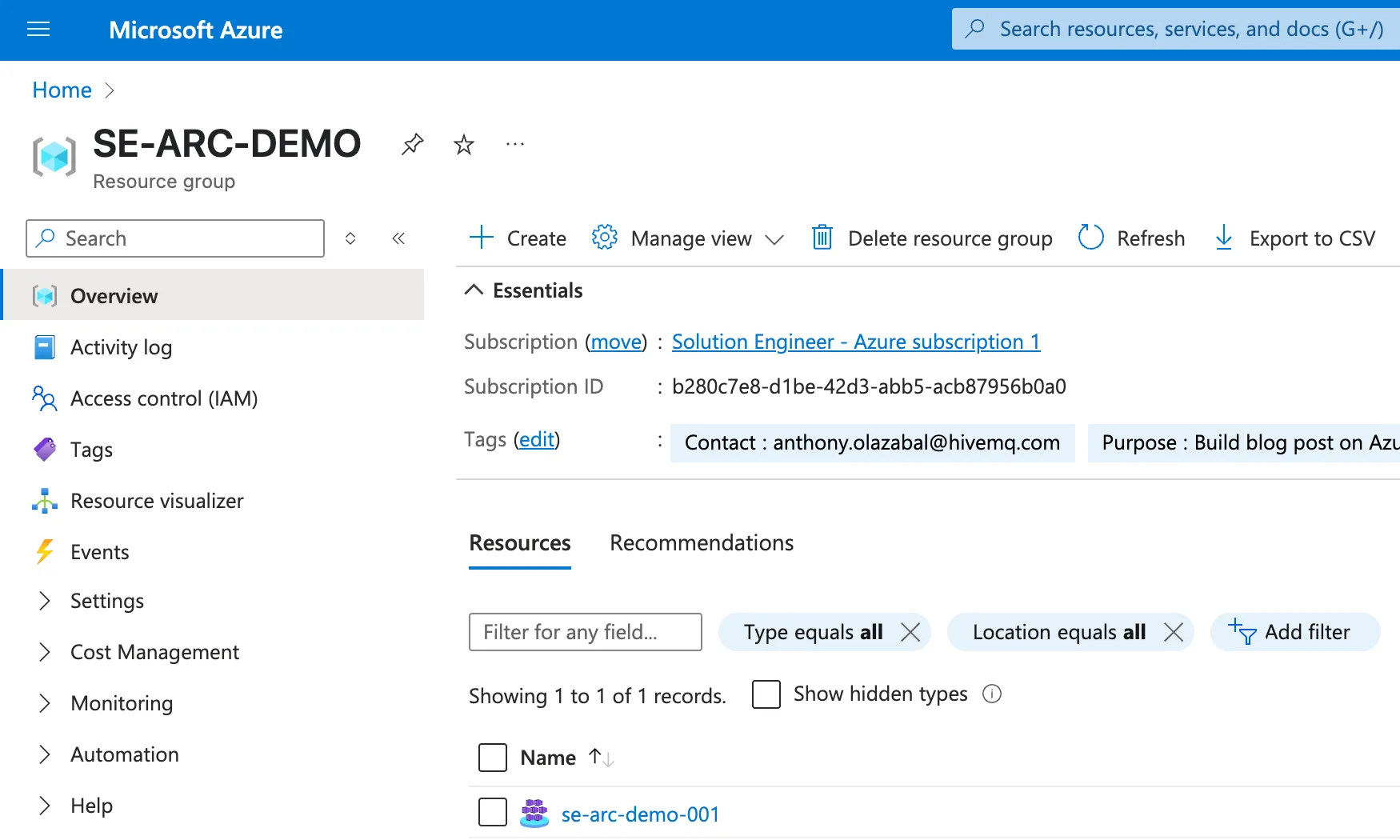 Newly attached K8s cluster on Microsoft Azure