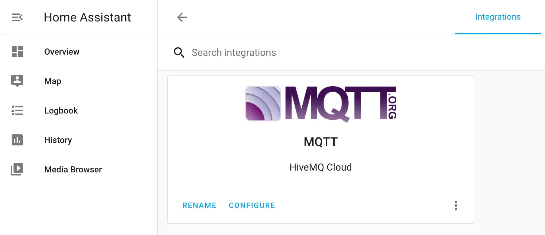 MQTT integration in Home Assistant