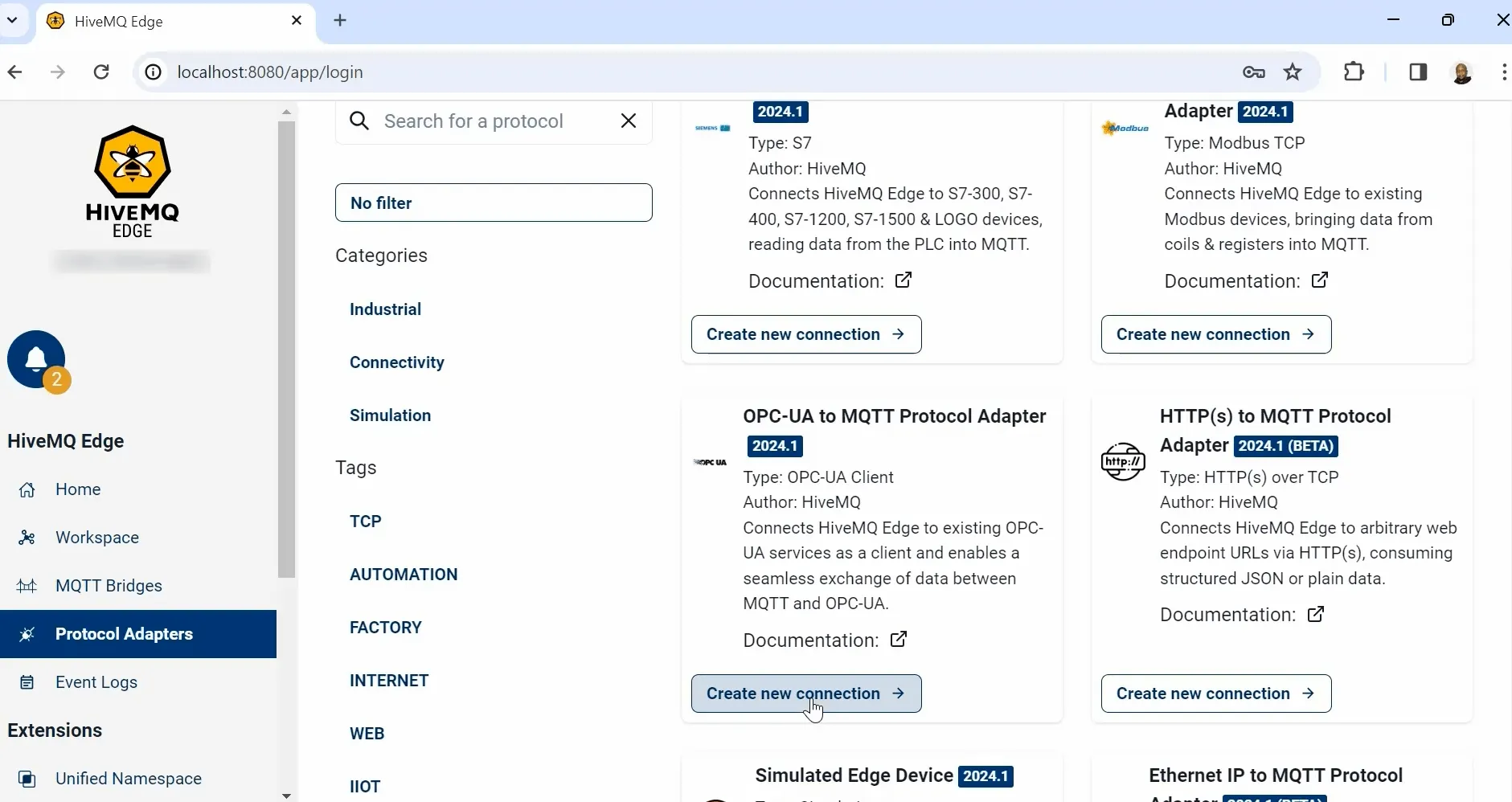 HiveMQ Edge Protocol Adapters