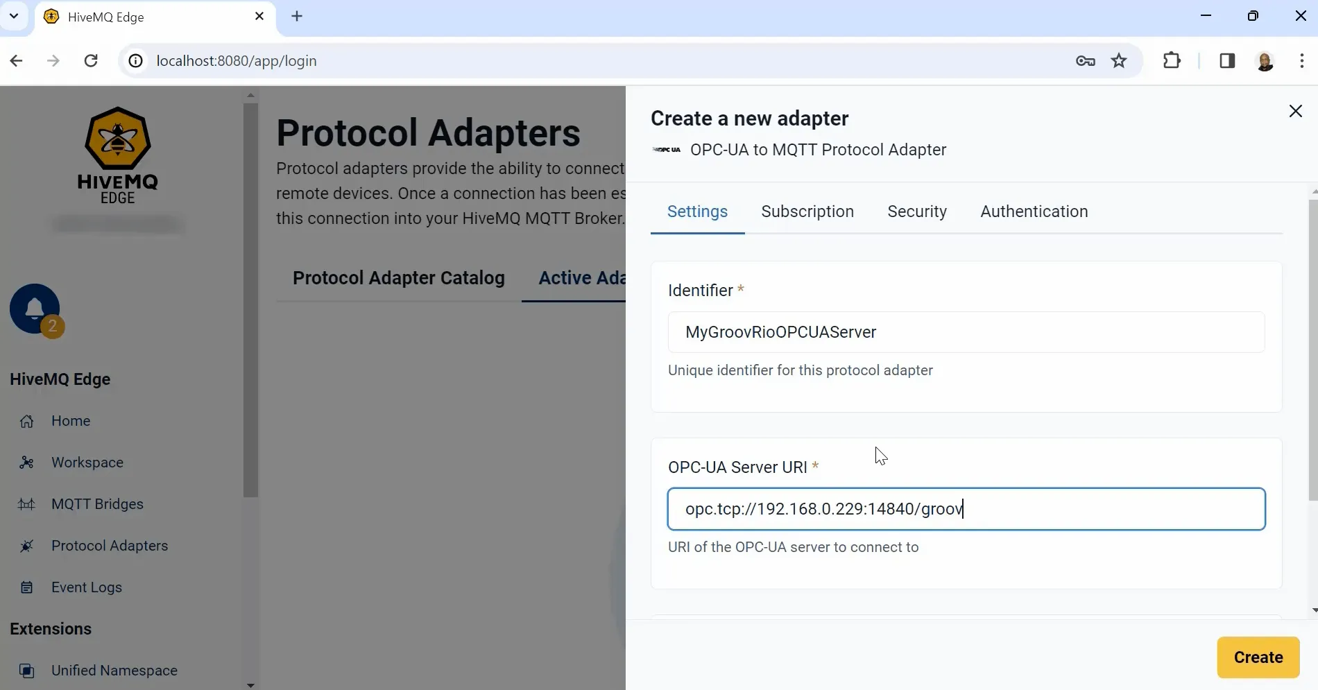 Protocol Adapters on HiveMQ Edge