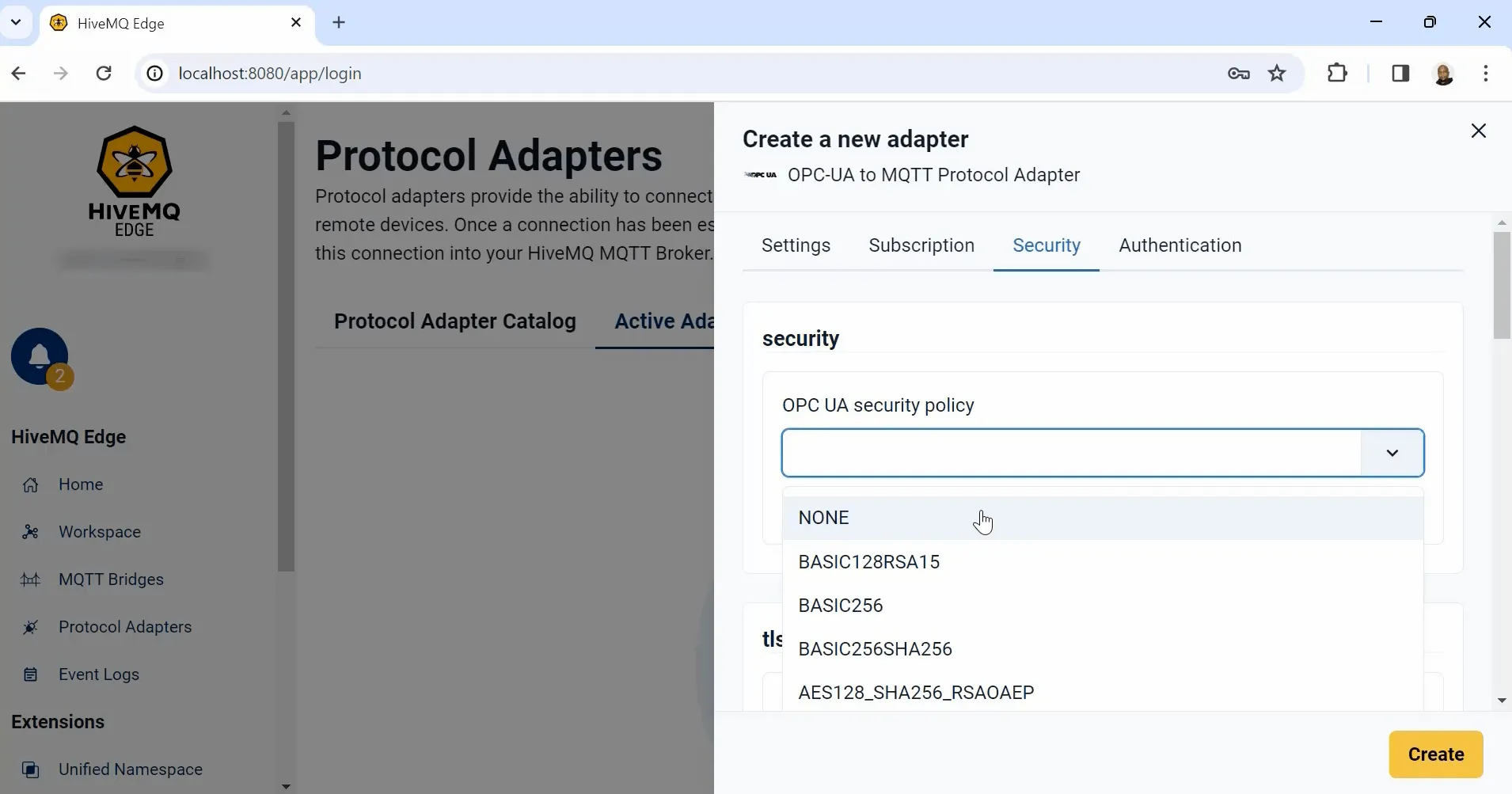 Protocol Adapter on HiveMQ Edge
