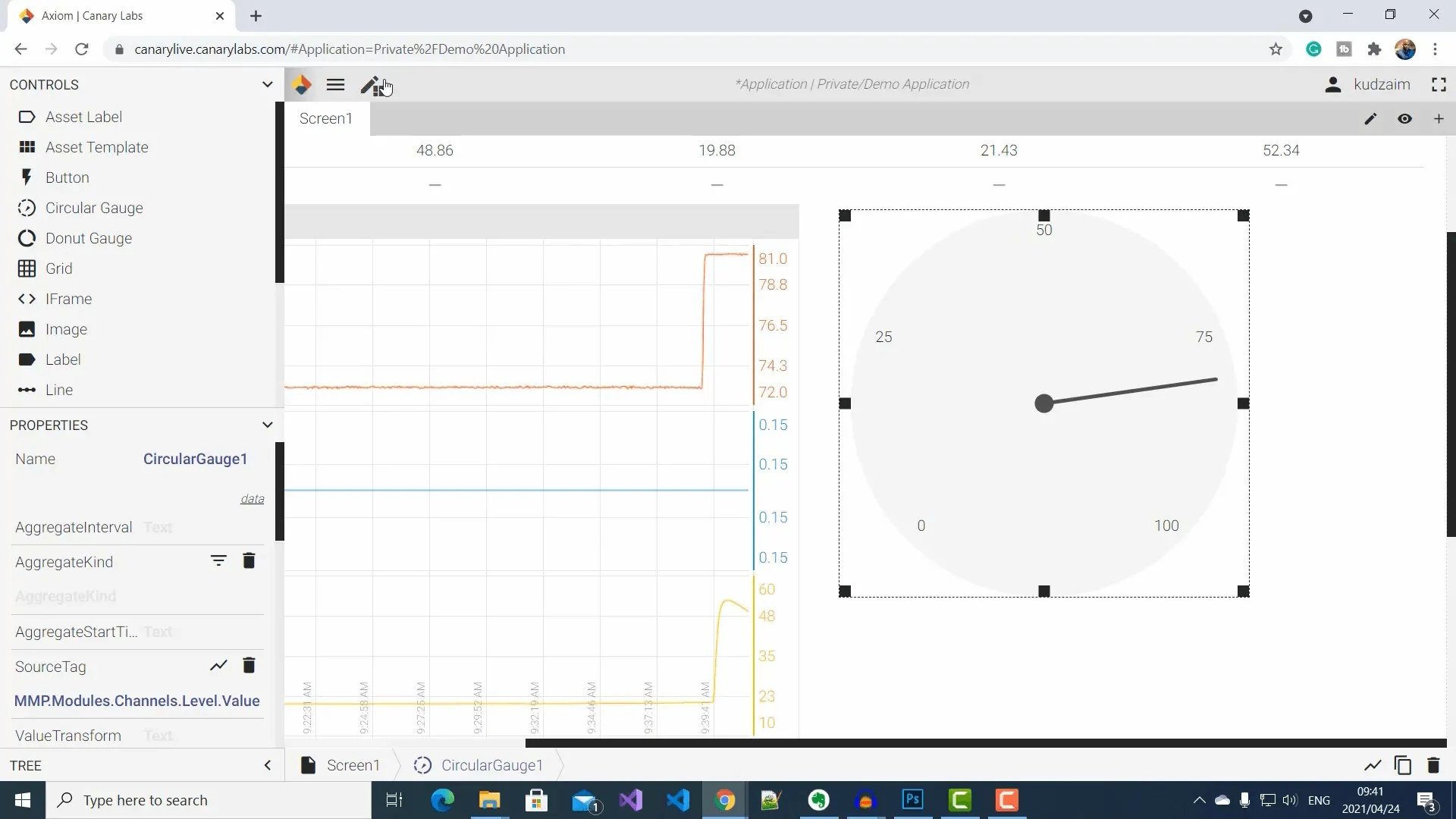 Adding a Circular Gauge for measuring the liquid level