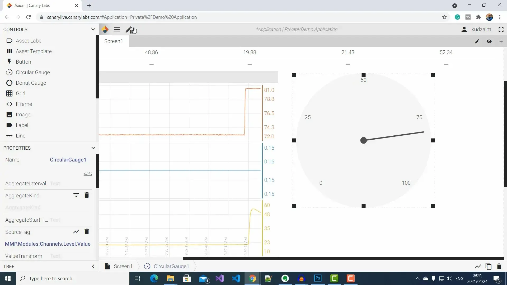 Adding a Circular Gauge for measuring the liquid level