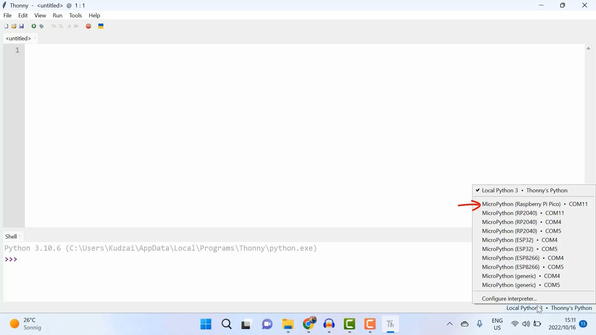 MicroPython on Thonny