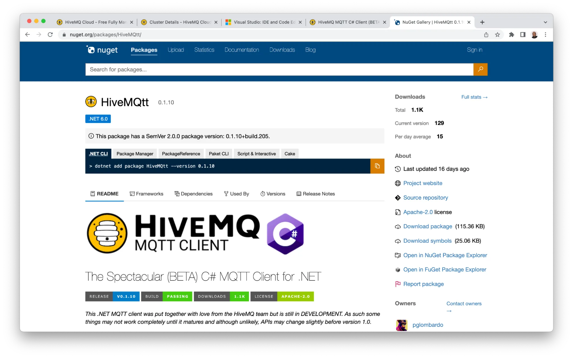 HiveMQtt C# Client NuGet